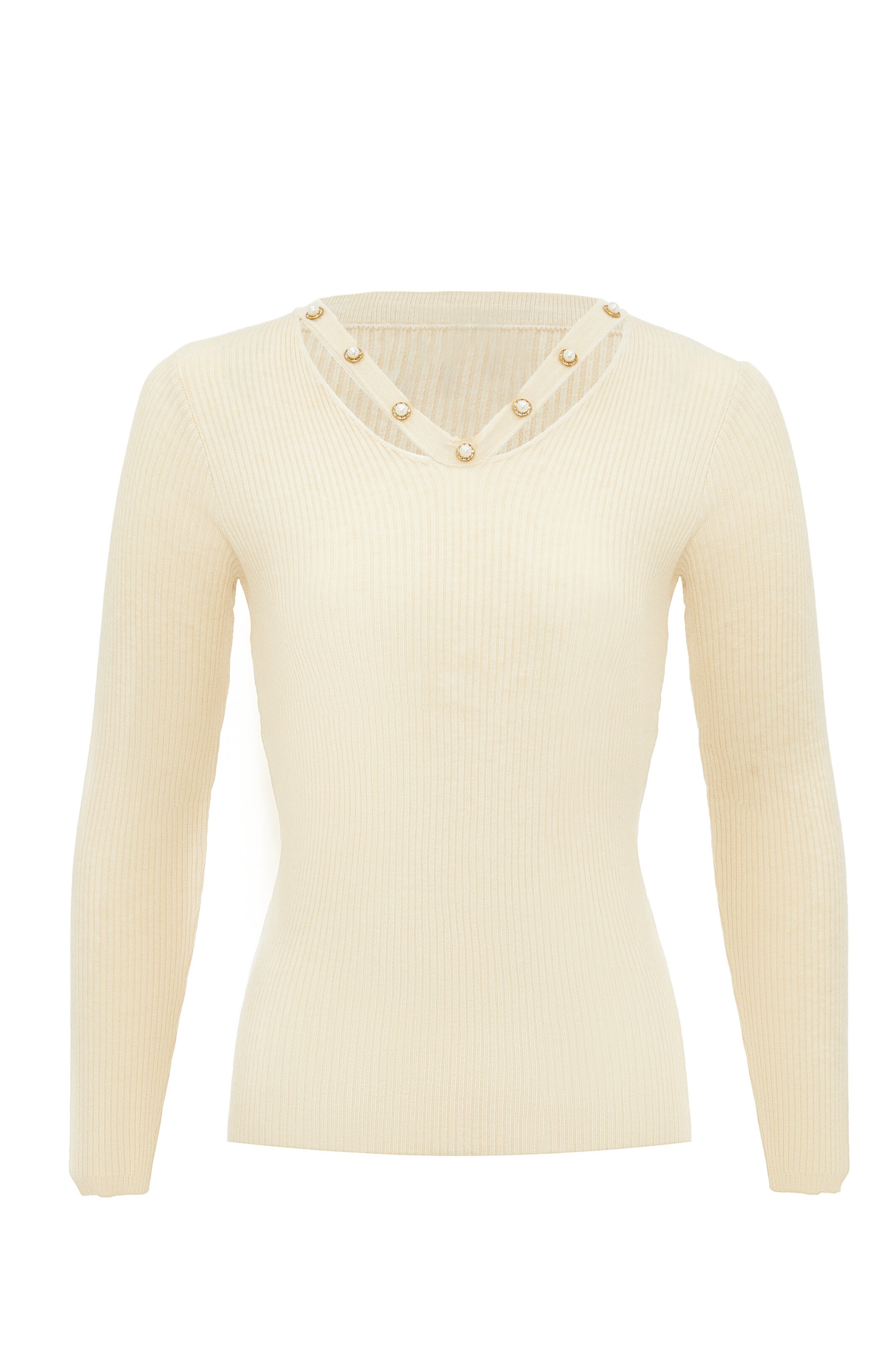 leo selection Sweater in Beige: front