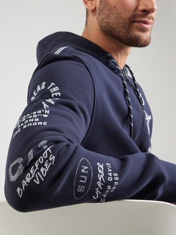 CAMP DAVID Zip-Up Hoodie in Blue