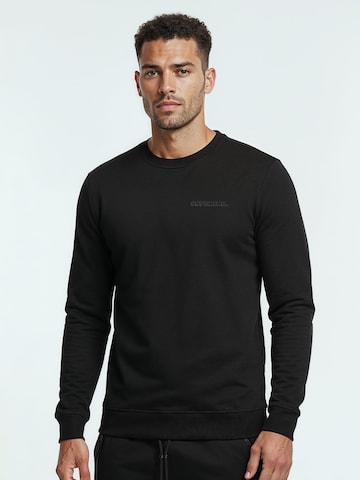 SUPERREBEL® GEAR Pullover 'ROCCO' in Schwarz: Vorderseite