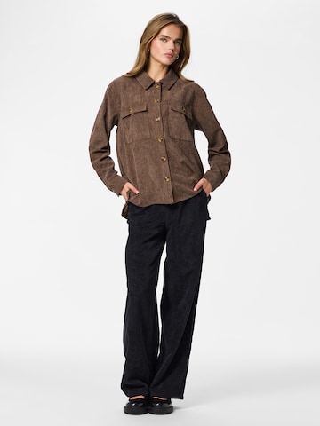 PIECES Blouse 'PCEFFI' in Brown