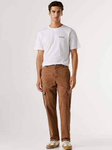 Pepe Jeans Regular Cargobroek in Bruin