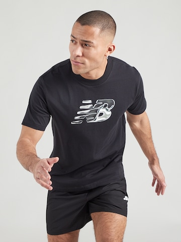Tricou funcțional de la new balance pe negru: față