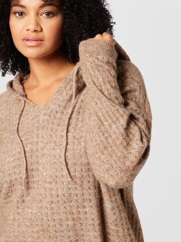 Fransa Curve Pullover in Braun