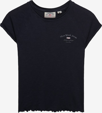 Superdry & Co Shirt 'Athletic Essentials Slub' in Blue: front