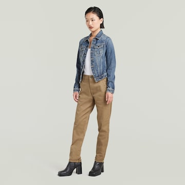 G-STAR Tapered Chino trousers 'Kate' in Brown