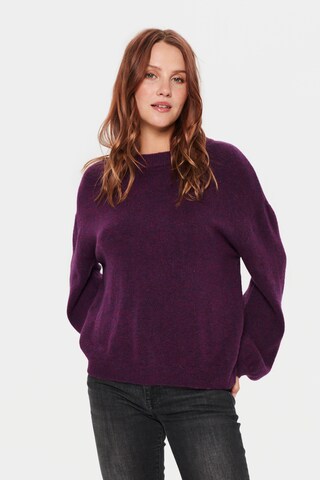 SAINT TROPEZ Sweater 'Trixie' in Purple: front