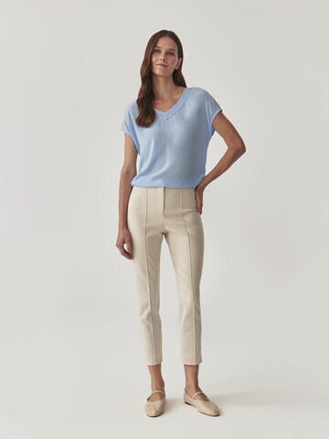 TATUUM Regular Trousers with creases ' MIWO' in Beige