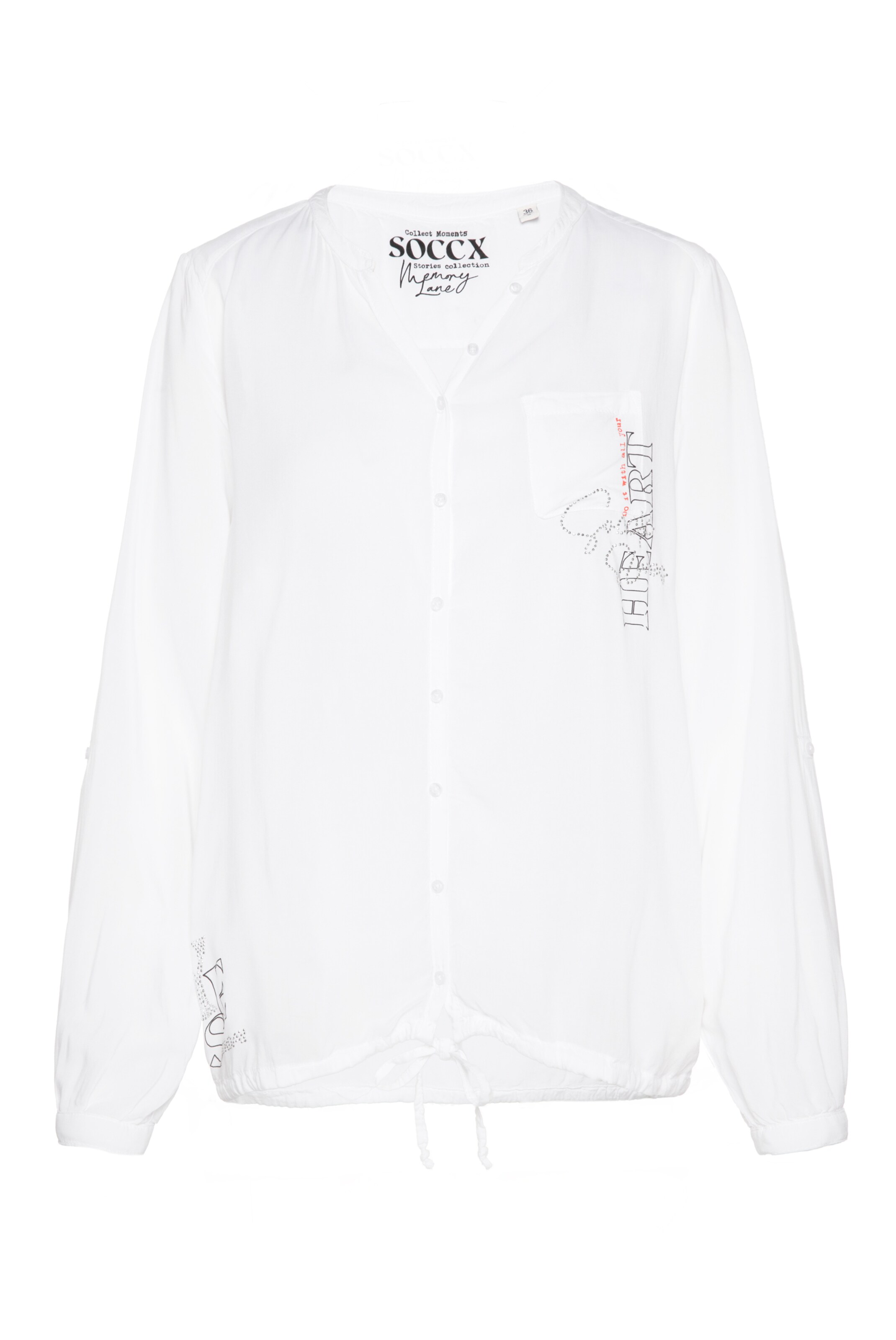 Soccx Blouse 'Memory Lane' in White: front