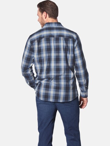 Jan Vanderstorm Comfort fit Button Up Shirt 'Kaitar' in Blue