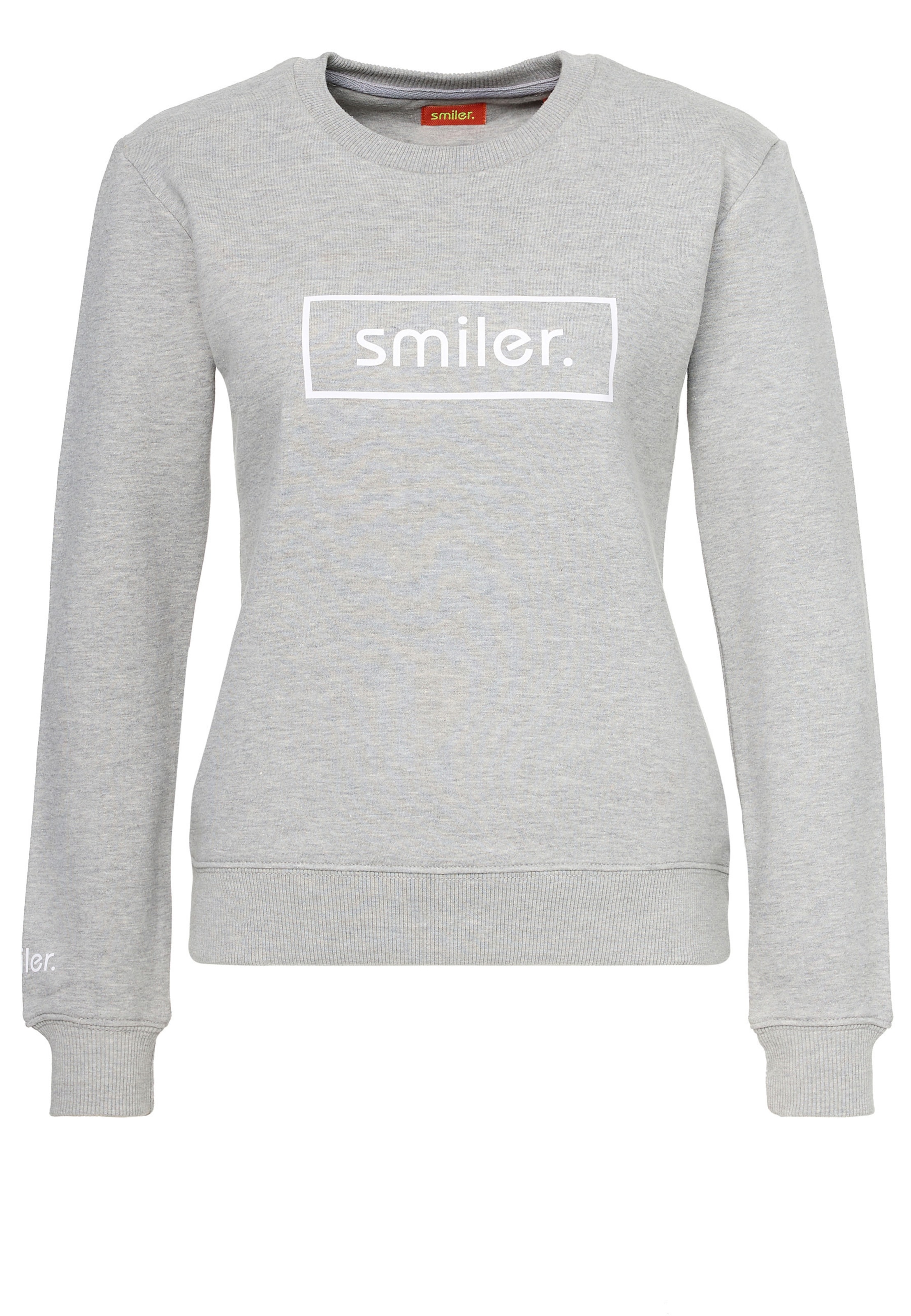 smiler. Sweatshirt in Grey: front