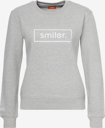 smiler. Sweatshirt in Grey: front