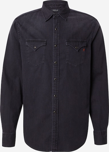 REPLAY Paita värissä musta denim, Tuotenäkymä