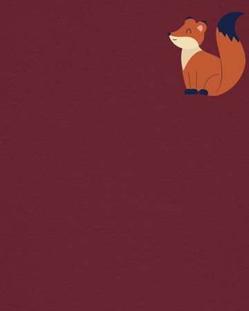 Maglietta ' Cute Fox ' di Watapparel in rosso
