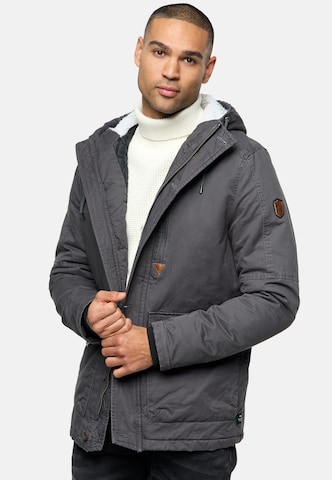 Veste d’hiver ' Crossing ' INDICODE JEANS en gris : devant