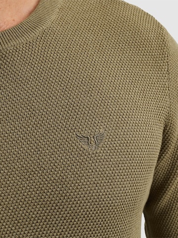 PME Legend Tröja 'Pullover with waffle texture' i beige