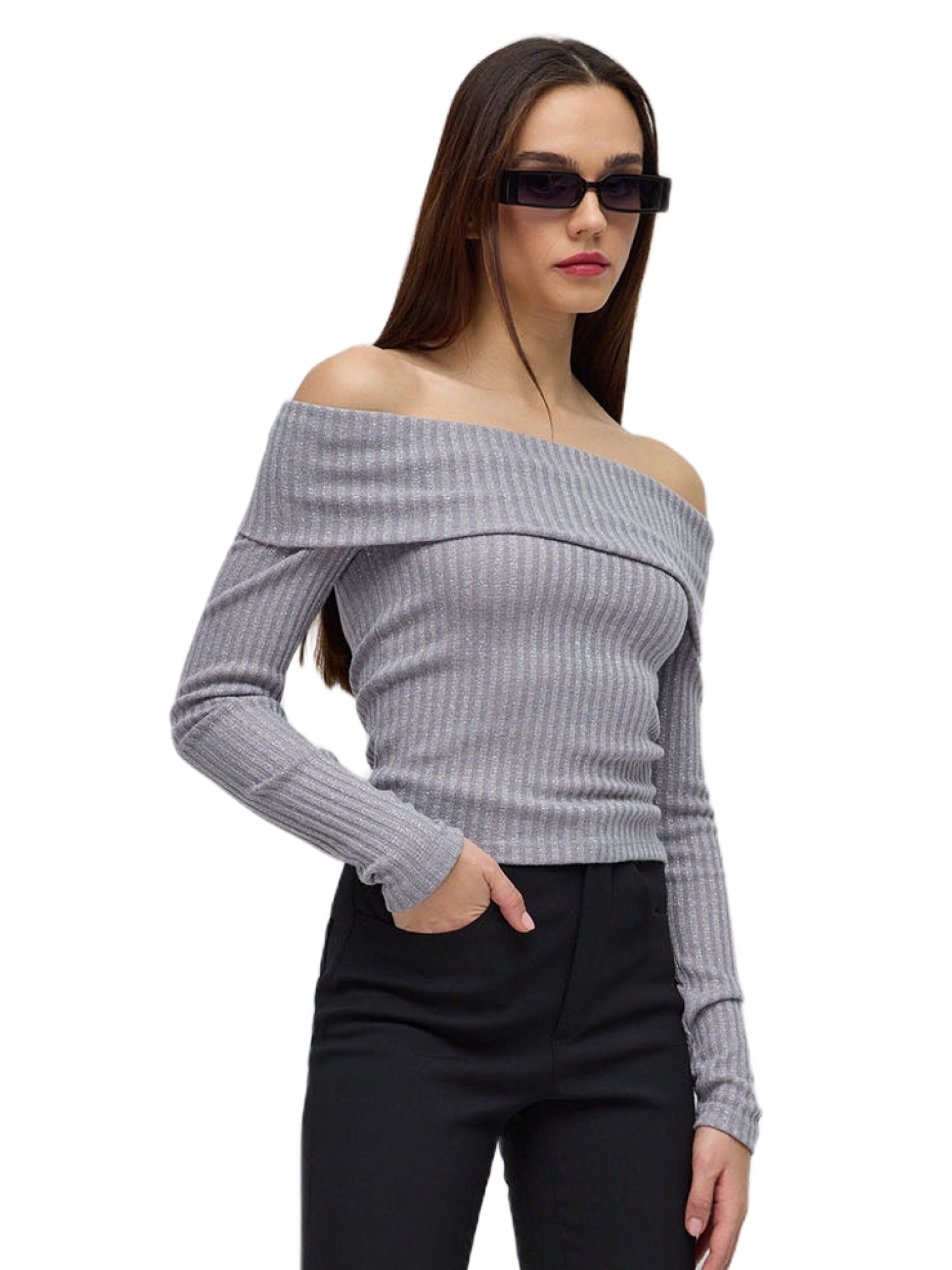 No Matter What Shirt in Grijs: voorkant