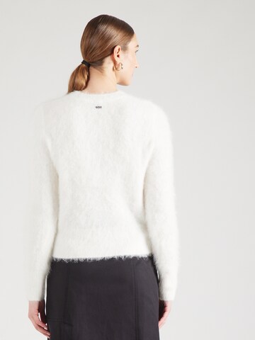 BOSS Sweater 'Fleuretty' in White