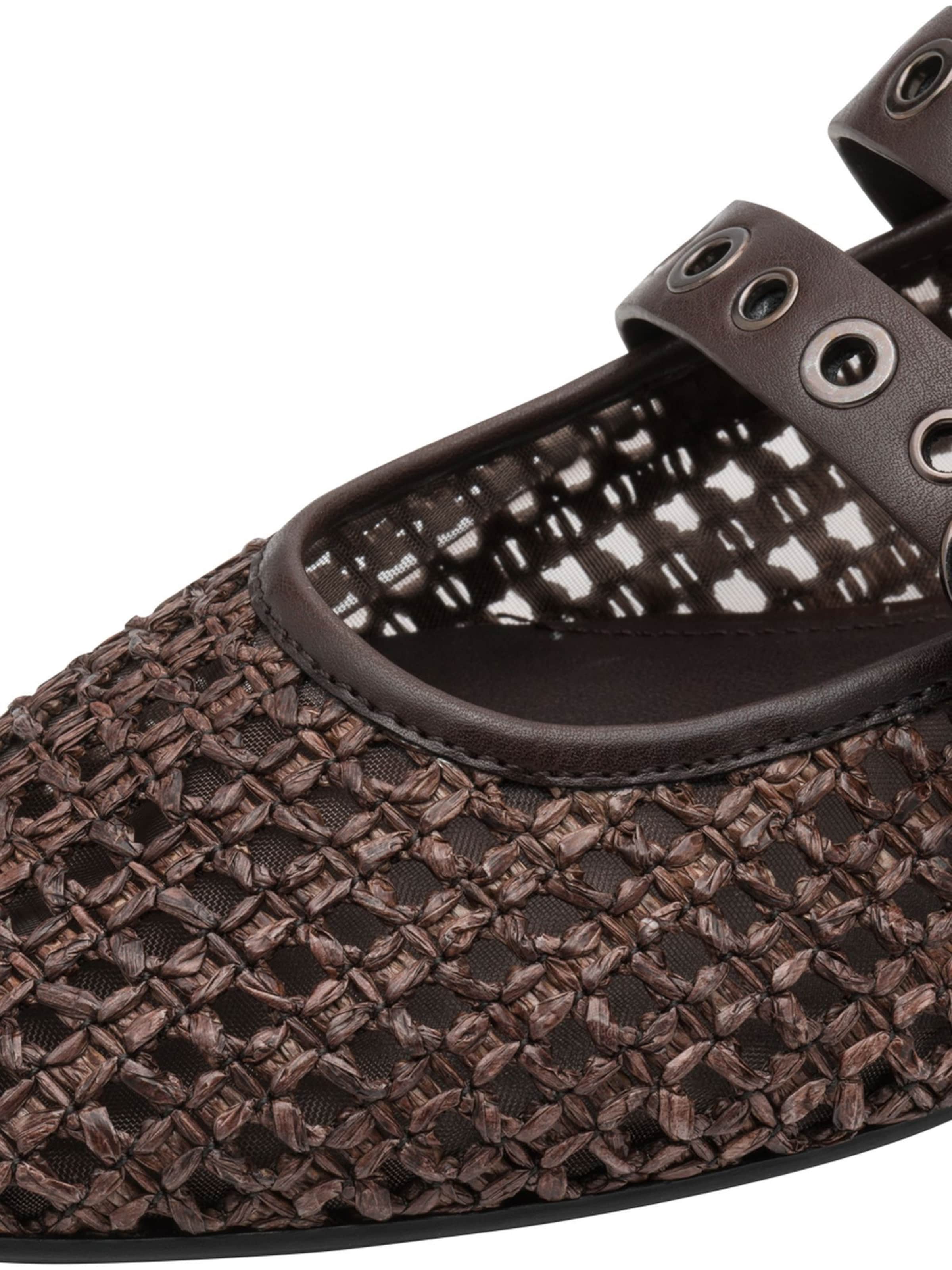 Tamaris Ballerina met riempjes in Bruin