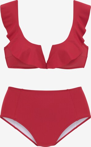 VIVANCE T-shirt Bikini in Red: front