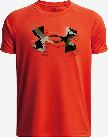 UNDER ARMOUR Funktionsshirt 'Tech™ Print Fill' in Orange: Vorderseite