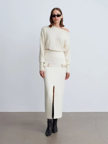 Gonna di Dilvin in bianco: frontale