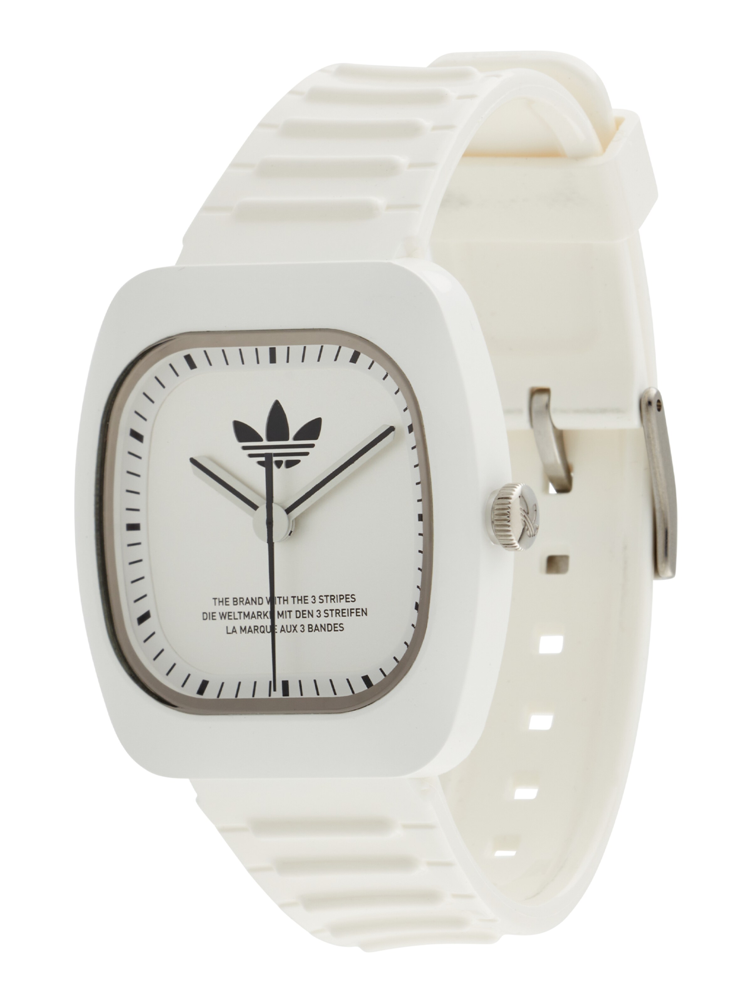 ADIDAS ORIGINALS Analogt ur 'Retro Wave Two' i hvid: forside