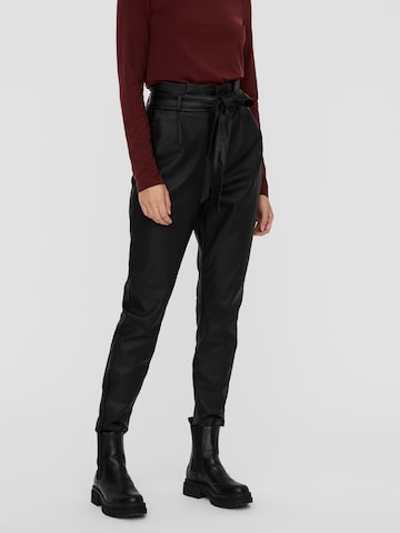 VERO MODA Tapered Pants 'Eva' in Black: front