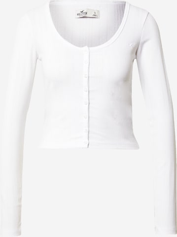 HOLLISTER Gebreid vest in Wit: voorkant