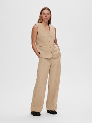 Wide leg Pantaloni de la SELECTED FEMME pe bej