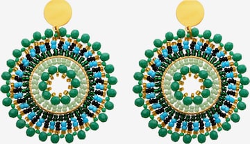 Boucles d'oreilles usha FESTIVAL en vert : devant