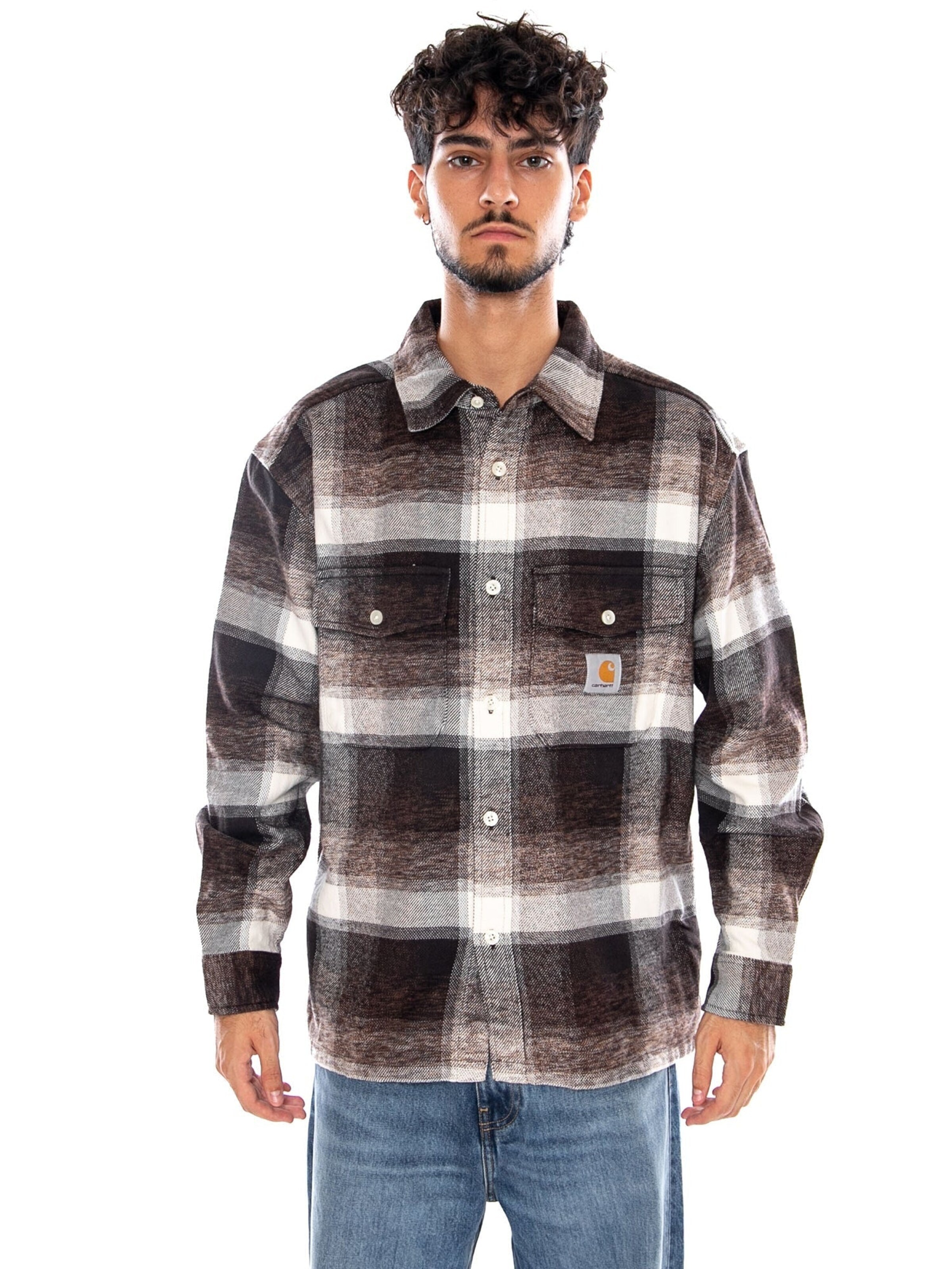 Comfort fit Camicia 'ESTERSON TOBACCO' di Carhartt WIP in marrone: frontale