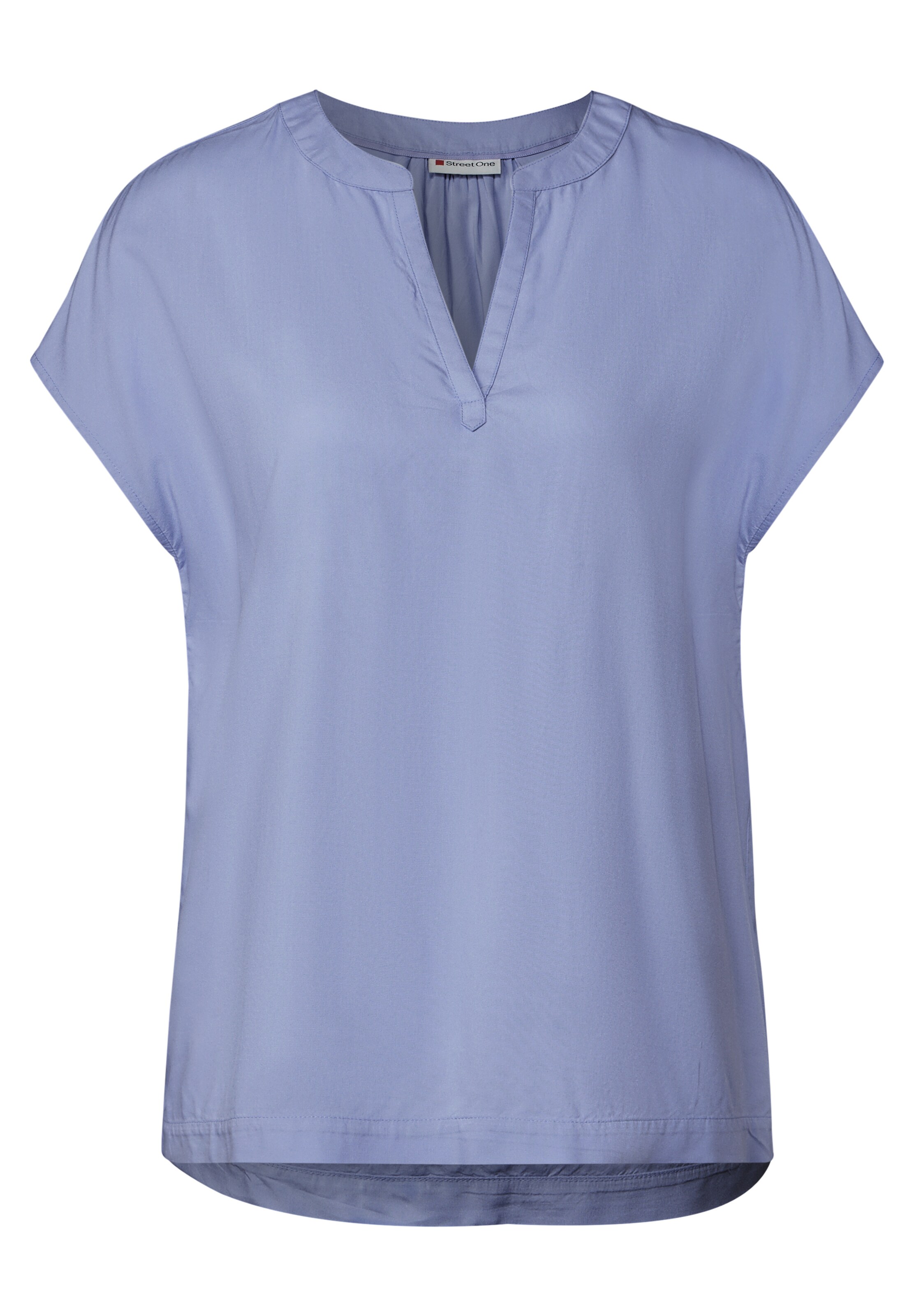 STREET ONE Bluse in Unifarbe in Lila: Vorderseite