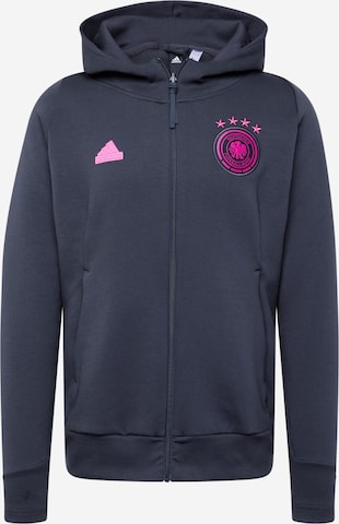 ADIDAS PERFORMANCE - Sudadera con cremallera deportiva 'DFB' en gris: frente