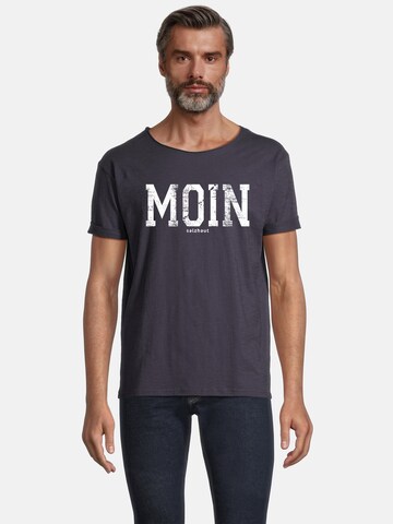 T-Shirt 'Kimm - Moin' salzhaut en bleu : devant