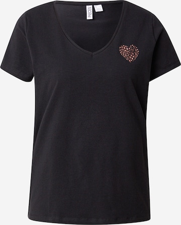 PIECES Shirt 'PCNEW BILLY' in Black: front