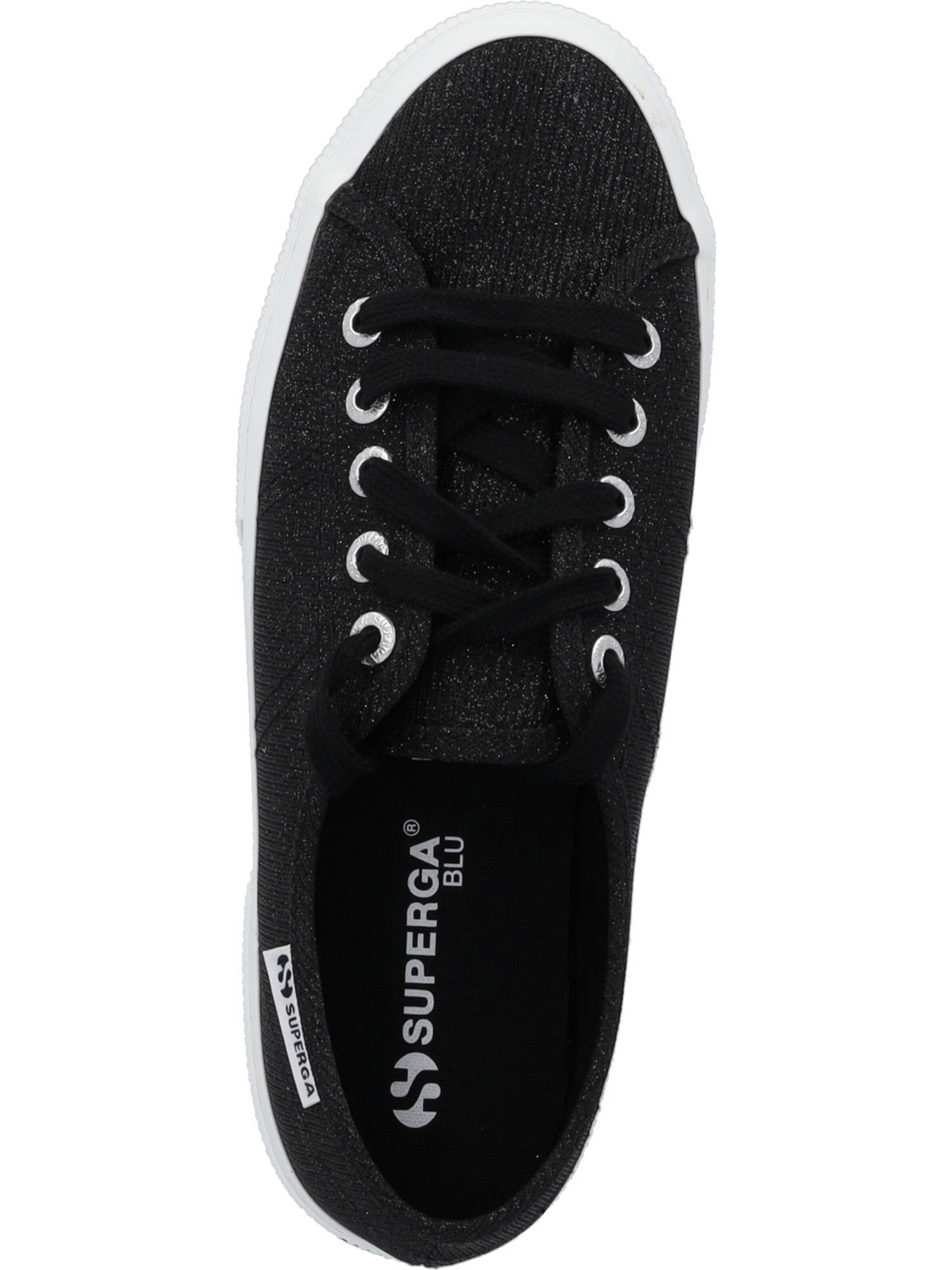 SUPERGA Sneakers 'Lame S4135ZW' in Black