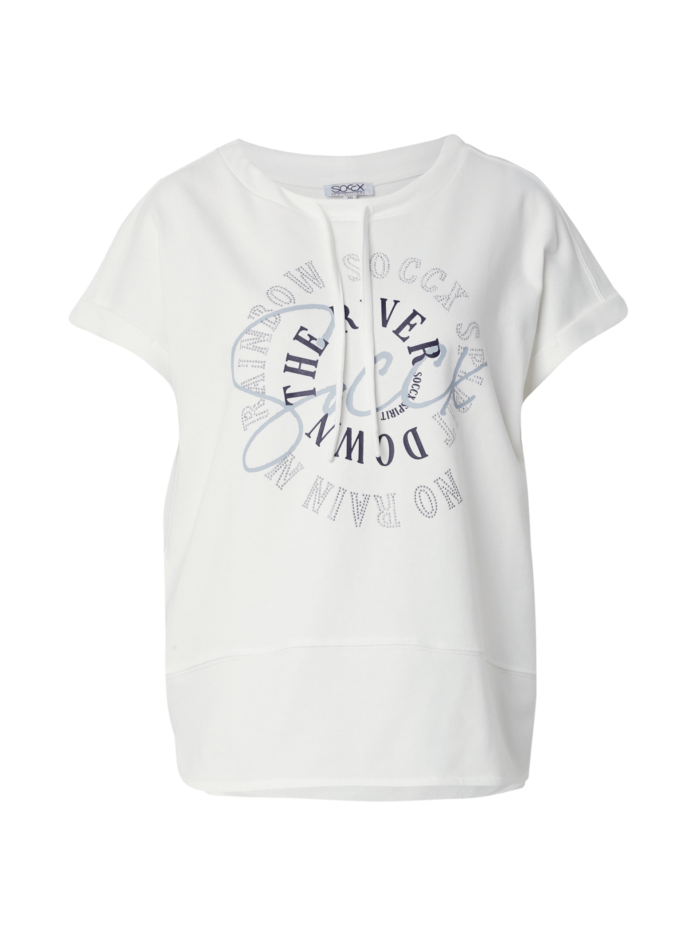 Soccx - Camiseta talla grande en blanco: frente