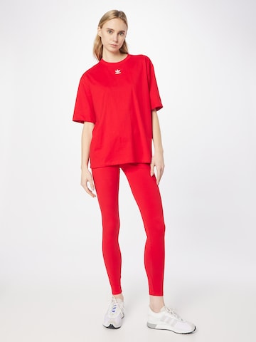 ADIDAS ORIGINALS - Skinny Leggings 'Adicolor Essentials' em vermelho