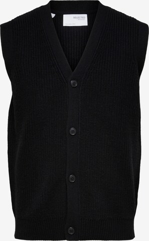 SELECTED HOMME Sweater Vest 'UTAH' in Black: front