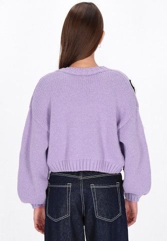 Cardigan swirly en violet