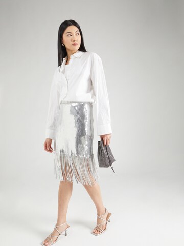 VILA Skirt 'VIMAJLA' in Silver