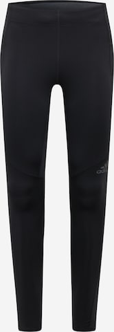 ADIDAS SPORTSWEAR Skinny Workout Pants 'Saturday' in Black: front