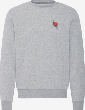 BLEND Sweater ' BHJapa Backprint ' in Grau: Vorderseite