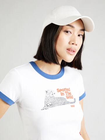 LEVI'S ® Shirt 'Graphic Ringer Mini Tee' in Weiß