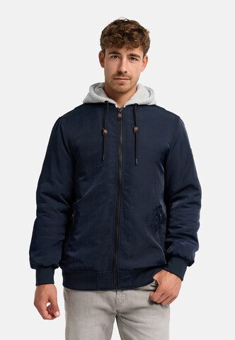 INDICODE JEANS Tussenjas 'Falwide' in Blauw: voorkant