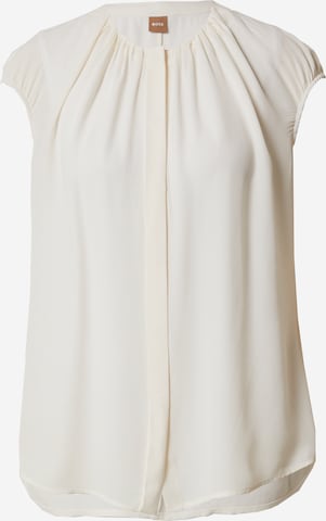 Camicia da donna 'Berika' di BOSS in bianco: frontale