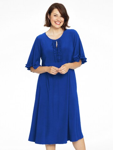 Yoek Dress 'Dolce' in Blue: front