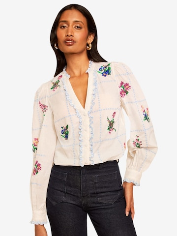love & roses Blouse in Beige: front