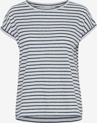 ICHI T-shirt 'YULIETTA' en bleu foncé / blanc, Vue avec produit