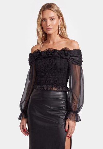 faina - Blusa en negro: frente